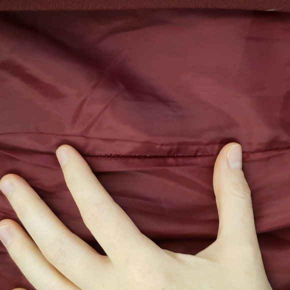 Daytrip | Burgundy Maroon Blazer with Pockets and Silver Accents | Size Small - Picture 10 of 12